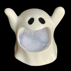 Halloween Ceramic Ghost Scrubby Sponge Holder